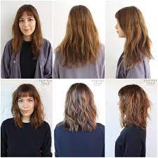 With some feminine layers around the face and long ends, you have a versatile style that you can curl, straighten, blow out, or wear naturally. Brunette Long Bob Long Bob Hairstyles Long Hair Styles Bob Hairstyles Brunette