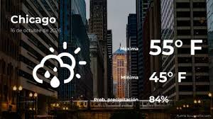El tiempo de hoy en Chicago, Illinois para este viernes 16 de octubre