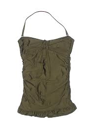 Details About Ella Moss Women Green Swimsuit Top Med