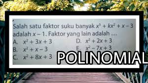We did not find results for: Mencari Faktor Lain Dari Persamaan Polinomial Youtube