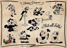 Vintage Cartoon Tattoo Vintage Cartoon Cartoon Tattoos Flash Tattoo
