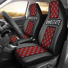 Ohio State Buckeyes Ohio State Buckeyes Split Checkered College Football Micro Fiber Auto Car Seat Covers Scarlett Grey Ohiostatebuckeyes Ohio State Buckeyes O Ohio State Buckeyes Football Ohio State Buckeyes Ohio State Football