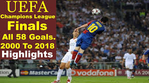 Champions league 2018/2019 results page on flashscore.com offers results, champions league 2018/2019 standings and match details. 2000 To 2018 Uefa Champions League Finals All 58 Goals Scored In 18th Finals Highlights Youtube