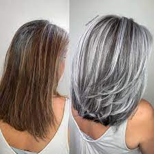 Gray Lace Frontal Wigs Toner To Make Blonde Hair Grey Wigsshort Gray Hair Highlights Long Gray Hair Blending Gray Hair