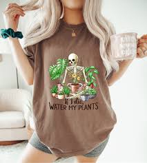 The Plant Lover Shirt Skeleton Graphic Shirt Plant Lady Gift Plant Mom  Shirt Floral Skeleton Shirt, Botanical Tshirt, Crazy Plant Lady