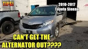 Hi could i use the same water pump for a avalon 97 1mzfe as the 2000 cc camry can it work the same ? 2010 2017 Toyota Sienna Alternator Replacement Youtube