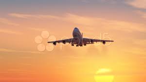 Plane Flying In Sunset Sky Stock Footage Sunset Flying Plane Footage Sunset Sky Sunset Sky