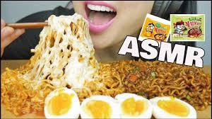 Asmr Spicy Blackbean Jjajangmyun Cheesy Fire Samyang Noodles Eating S Spicy Noodles Recipe Enjoy Eating Food