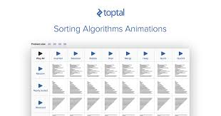 sorting algorithms animations toptal