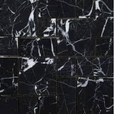 Black And White Marble Mosaic Tile Emser Tile Marble Mosaic Tile In Black Marble Mosaic Tiles Marble Mosaic Emser