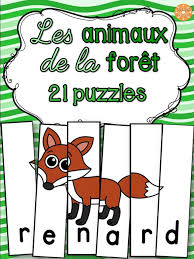 Animaux De La Foret 21 Puzzles French Animals French Activities Forest School Lessons For Kids