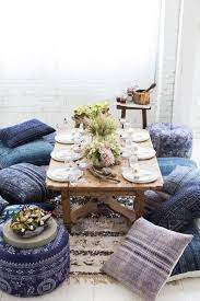 Low Dining Tables Cushion Seating Found Vintage Rentals Japanese Living Rooms Decor Floor Seating