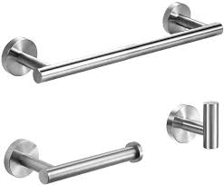 Elkay lk80 stainless steel soap dish for backsplash or wall mounting stainless steel bathroom accessory soap dish wall mounted. Buy Allnice Bathroom Towel Holder 3 Pieces Stainless Steel Bathroom Hardware Set Brushed Nickel Bath Accessories Kit Wall Towel Holder Paper Towel Holder Hook Towel Holder Online In Germany B083p441w8