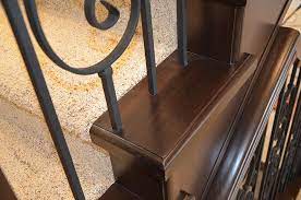 Staircase End Cap Detail With Metal Spindles Hardwood Stairs Hardwood Stair Treads Staircase