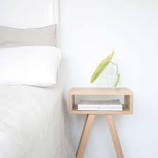 What we have to introduce next is a white bedside table with star cut design. Minimal Bedroom Perfection Bedside Table By Milkcart Com Au Nightstand Decor Bedside Table Diy Minimal Nightstand