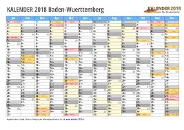 Haupttermine für die schriftliche prüfung. Kalender 2018 Baden Wurttemberg Zum Ausdrucken Kalender 2018