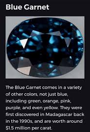 Blue Garnets Are Extremely Rare So Consequentially Command Exorbitant Retail Prices Due To The Law Of Supply An Crystals And Gemstones Gems And Minerals Garnet