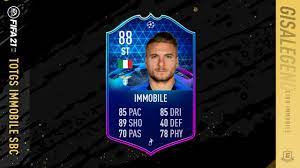 Latest fifa 21 players watched by you. Fifa 21 Ucl Totgs Ciro Immobile Sbc Guide 88 Rated 90k Spend 17 5k Pack Return Is It Worth It Youtube