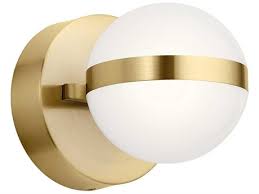 This bathroom faucet with its sophisticated cross handle design will instantly deliver a modern spin to any bathroom décor. Kichler Lighting Brettin Champagne Gold 1 Light Led Vanity Light Kic85090cg