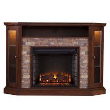 And, if you're using a universal remote control, it's possible to turn on the fireplace and television at the same time. Southern Enterprises Redden Corner Electric Fireplace Tv Stand Fe9392