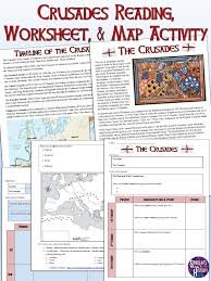 Crusades Worksheet And Map Activity In 2020 World History Classroom Map Activities World History Lessons