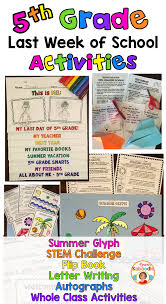 These End Of Year Activities Are Easy To Use And Are Created Especially For 5th Grade School Activities End Of Year Activities Elementary Language Arts Lessons