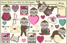 Download 4,400+ royalty free sloth vector images. Simon Sloth Love Me Do Cu Clipart Graphic By Arda Designs Creative Fabrica In 2020 Clip Art Graphic Illustration Love Me Do
