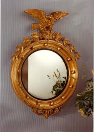 Black And Gold Round Convex Mirror The Federal Rondel Mirror Carvers Guild Mirror Convex Mirror Mirror Table