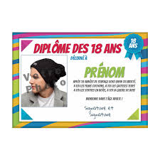 She graduated from the university of oxford. Carte Diplome Anniversaire Humour 18 Ans Avec Photo A Imprimer Carte 3256