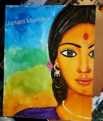 Acrylic and ink painting