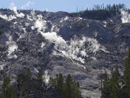 Check spelling or type a new query. Upward Shot Of The Roaring Mountain With Steam Spewing From Numerous Fumaroles At Yellowstone National Park Wyoming Stock Photo Picture And Royalty Free Image Image 134675816