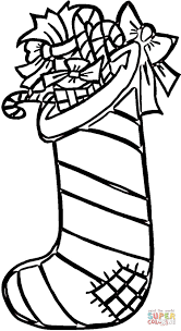Snowmen, santa, gingerbread and more. Printable Christmas Stocking Coloring Pages Coloring Home