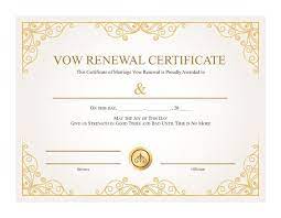 Free Printable Gold Vines Certificate Of Vow Renewal Renewal Of Marriage Vows Wedding Renewal Vows Wedding Vow Renewal Ceremony