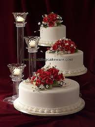3 Tier Cascading Wedding Cake Stand Stands 3 Tier Candle Stand Tiered Wedding Cake 3 Tier Wedding Cakes Wedding Cake Red