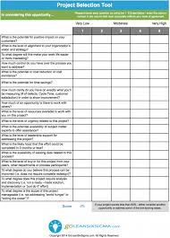 Project Selection Guide Template Example Project Management Tools Project Management Professional Visual Management
