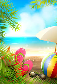 Summer Beach Vector Background Poster Background Design Beach Art Summer Wallpaper