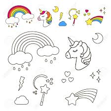 Dibujos Para Colorear De Unicornios Y Arcoiris