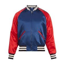 Gucci Reversible Striped Detail Satin Bomber Jacket 2 490 Liked On Polyvore Featuring Men S Quilted Bomber Jacket Navy Blue Bomber Jacket Mens Navy Jacket