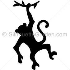 Hanging Monkey Silhouette Hanging Monkey Animal Silhouette Monkey Tattoos
