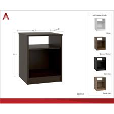Mainstays Classic Open Shelf Nightstand Canyon Walnut Walmart Com Walmart Com