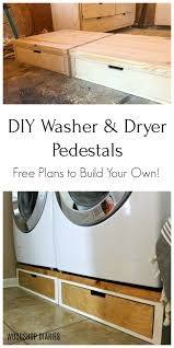 To add even more bells and whistles to your washer pedestal, you can use some drawers. Pin On Woodshop Diaries Blog Pins