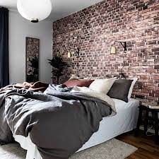 Zzzzondag Bild Fran En Visninglgh Vi Inrett For J Brick Wallpaper Bedroom Brick Wall Bedroom Wallpaper Bedroom