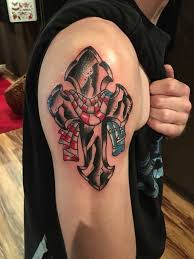 26 glorious american flag tattoos to express your strong patriotism. Bluecollartattoos Color Cross Usa Flag American Flag