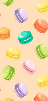 Macarons Pattern Cute Food Wallpaper Wallpaper Iphone Cute Food Wallpaper