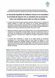 Ya puedes conseguir el pasaporte covid en españa, todavía en versión de prueba en la unión europea, con tres condiciones de seguridad frente al coronavirus. La Aep Insiste En Recomendar Un Calendario De Vacunacion Unico Y De Maximos Para Toda Espana Asociacion Espanola De Pediatria