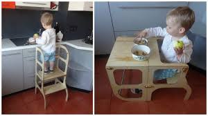Lernen Turm Tisch Stuhl All In One Kuchenhocker Von Ettetete Kitchen Step Stool Learning Tower Step Stool