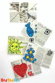 25 Newspaper Craft Ideas Red Ted Art Make Crafting With Kids Easy Fun Newspaper Crafts Newspaper Crafts Diy Origami Envelope