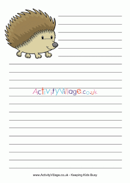 Explore our massive collection of writing paper for boys and girls of all ages. Hedgehog Writing Paper