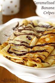 Caramelized Banana Crepes Sweet Crepes Recipe Sweet Crepes Banana Crepes