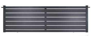 Maybe you would like to learn more about one of these? Portail Coulissant Aluminium Bono Gris Zinc Naterial L 362 X H 124 Cm Leroy Merlin